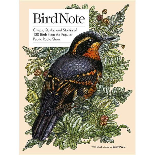 Cover of the book "BirdNote" featuring an illustration of a Varied Thrush