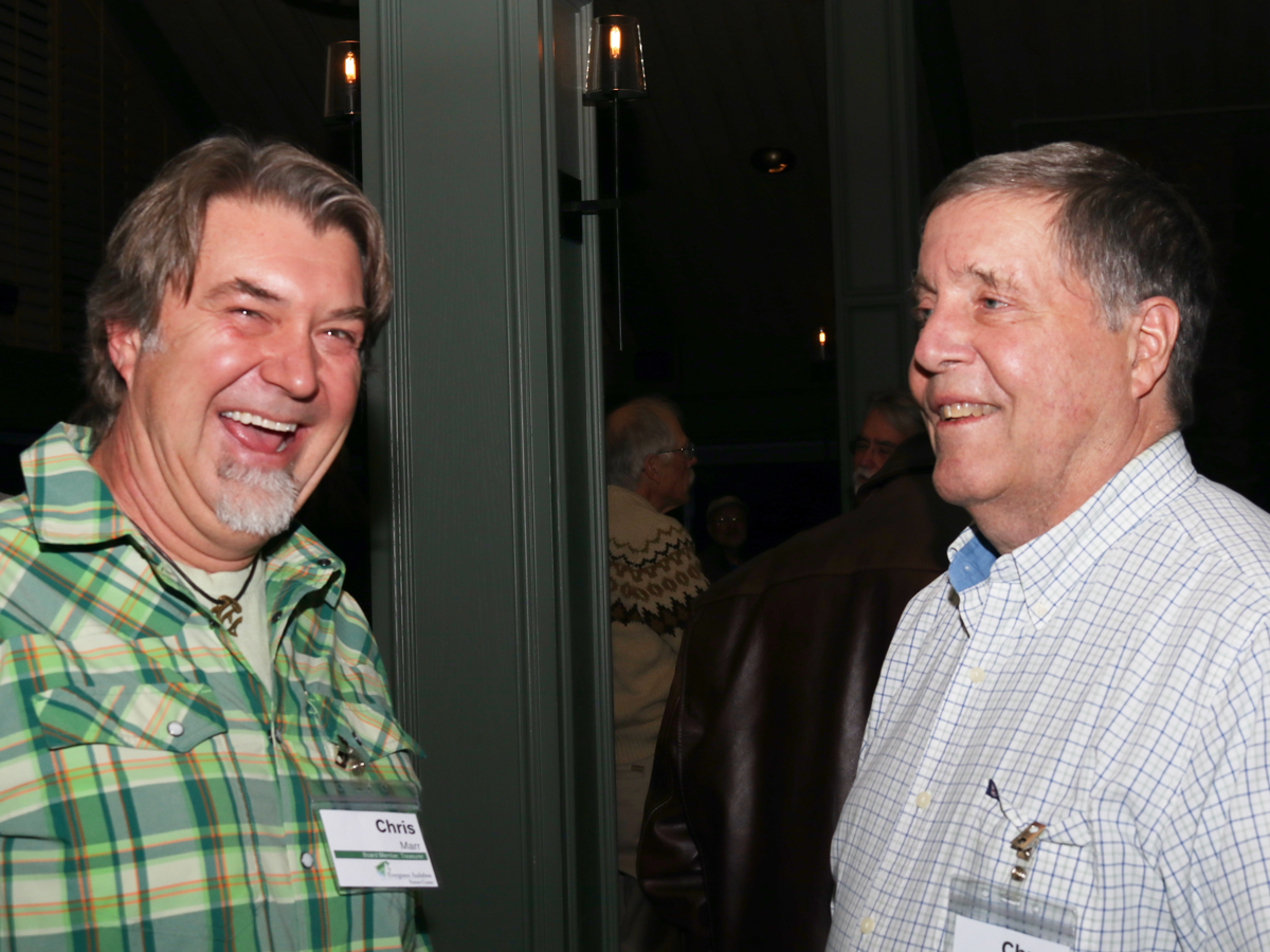 two men laughing